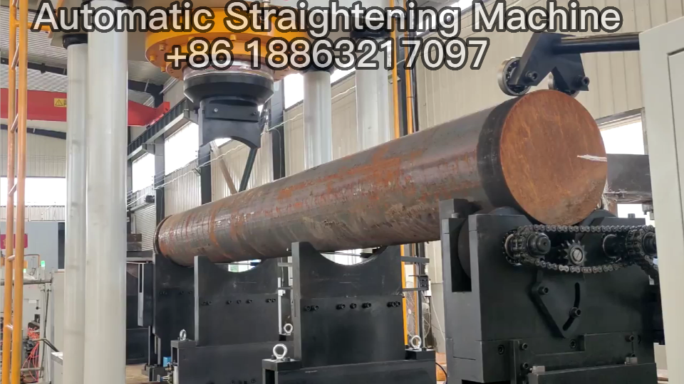 Automatic round steel straightening machine